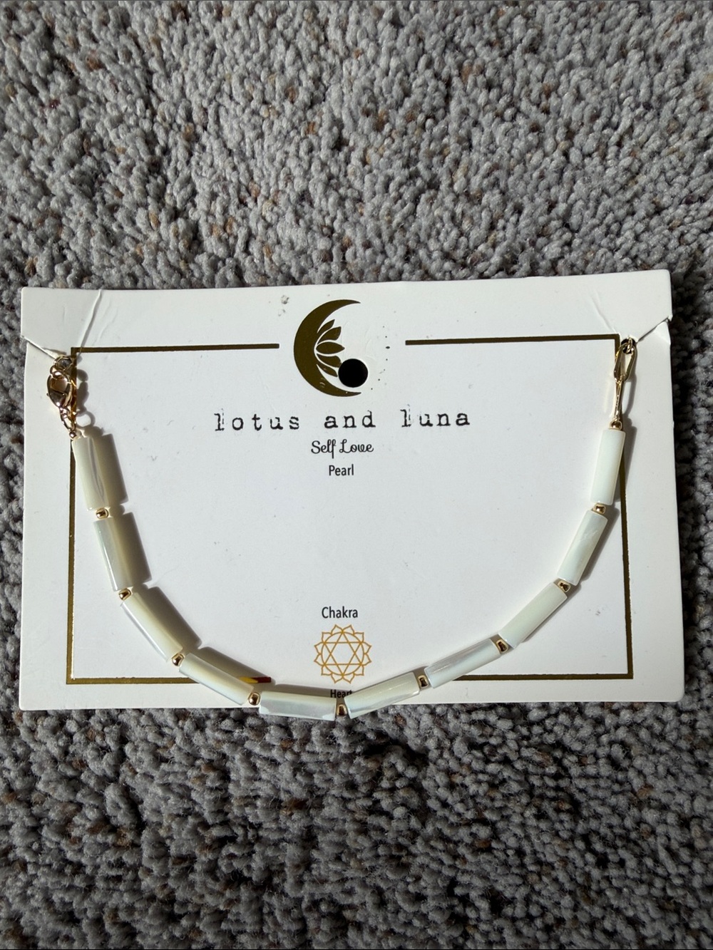 Lotus and Luna Pearl White Beaded Necklace